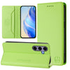 For Samsung Galaxy S24+ / S25+ 5G RC01 Dual-Folded Magnetic Suction RFID Leather Phone Case(Grass Green)