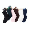 Lace Bow Princess Socks Cotton Girl High Knee Socks, Size:M(Black)