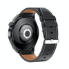 Ochstin 5HK46P 1.36 inch Round Screen Leather Strap Smart Watch with Bluetooth Call Function(Black)