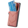 For Samsung Galaxy S25 Ultra 5G Denim Texture Leather Skin Phone Case with Card Slot(Pink)