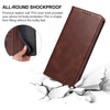 For Samsung Galaxy Note10+ Magnetic Closure Leather Phone Case(Brown)