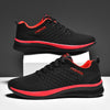 JD-9088 Autumn Fly Woven Soft Bottom Men Leisure Shoes Couple Running Shoes, Size: 39(Red Black)