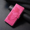 For Samsung Galaxy A36 5G Pen Heart Cat Embossed Leather Phone Case(Pink)
