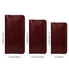 PU Flip Double Phone Card Slot Case, Size:19 x 11cm(Wine Red)
