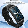 M6 1.5 inch Steel Band Earphone Detachable IP68 Waterproof Smart Watch Support Bluetooth Call(Gold)
