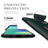 For Galaxy S10+ Carbon Fiber Protective Case with 360 Degree Rotating Ring Holder(Green)