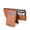For Samsung Galaxy A53 5G Skin Feel Detachable Card Bag Magsafe Phone Case(Brown)