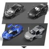 1:36 Three-door Open Alloy Sports Car Model Pull Back Car Boy Toy(Orchid  Black)