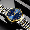 FNGEEN 4002 Men Roman Numeral Dial Sports Watch Student Luminous Quartz Watch(White Steel Blue Surface)