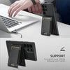 For Samsung Galaxy S25+ 5G Suteni H17 Oil Eax Leather MagSafe Detachable Wallet Phone Case(Black)