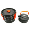 Outdoor Supplies Camping Portable Teapot Set Pot Set(Black Handle)