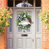 Christmas Ornament Wreath Garland Door Hanger(White)