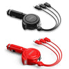 Oatsbasf 3 in 1 Multifunctional Car Charger Data Cable, Colour: 1MRed