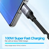JOYROOM A21 100W USB to 8 Pin+Type-C+Micro USB 3 in 1 Charging Cable, Length: 1.2m(Black)