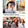 DC308 2.8-Inch 4K HD Front And Rear Dual-Camera 16X Zoom Digital Camera US Plug(Black)