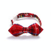 Christmas Red Plaid Bow Tie Cat & Dog Collar, S (17-30cm)