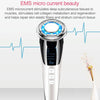 BLK-D818 Facial Beauty Instrument Hot and Cold Color Skin Rejuvenation Instrument EMS Micro Current Beauty Introduction Instrument (White)