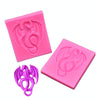 2 PCS Pterodactyl Chocolate Cake Clay Decoration DIY Silicone Mold(Large Pink)