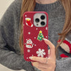 For iPhone 13 Pro Christmas Series Frosted PC Hybrid TPU Leather Phone Case(3D Christmas)