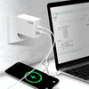 GaN PD48W Type-C PD3.0 + USB3.0 Notebook Adapter UK Plug(White)
