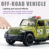 1:36 Off-road Police Car Ambulance Model Boy Car Toy With Sound and Light(White)