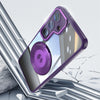 For Samsung Galaxy S25 5G 360 Holder MagSafe Acrylic Hybrid TPU Phone Case(Purple)