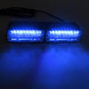 DC 12V 4.2W 16LEDs Crystal Lamp Beads Car Windshield Warning Lamp 18 Flash Patterns(Adjustable)