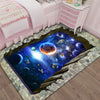 3D Stereo Rectangular Visual Geometric Living Room Carpet, Size: 50x80cm(Cosmic Starry Sky)