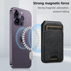 Suteni S2 Phone Magnetic Card Case Card Sleeve MagSafe Magnetic Coil PU Leather(Black)