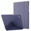 For Samsung Galaxy Tab A8 10.5 2021 Deformation Transparent Acrylic Horizontal Flip PU Leather Tablet Case(Lavender Grey)