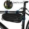 WEST BIKING YP0707257 Bicycle Triangle Bag EVA Hard Shell Bike Bag Mountain Bike Front Beam Bag Riding Equipment(Black)