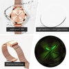 OLEVS 5189 Women Heart Shape Waterproof Quartz Watch(Rose Gold)