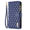 For Samsung Galaxy A56 5G Diamond Lattice Zipper Wallet Leather Flip Phone Case(Blue)