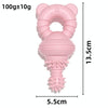 Pink Puppy Teething Chew Toy - Durable TPR Nipple Soother