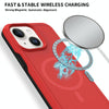 For iPhone 15 Plus Shockproof MagSafe Armor PC Hybrid TPU Phone Case(Red+Black)