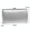 Women Fashion Banquet Party Square Handbag Single Shoulder Crossbody Bag (Silver)