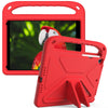 For iPad 10.2 2021 / 2020 / 2019 Handle Portable EVA Shockproof Protective Case with Triangle Holder(Red)