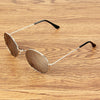 Oval Retro UV400 UV Protection Metal Frame AC Lens Sunglasses