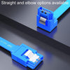 0.45m JINGHUA U510B High Speed SATA3.0 SSD Serial Cable(Black Straight To Bend)
