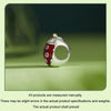 S925 Sterling Silver Zircon Luminous Seven-star Ladybug Silicone DIY Beads(SCC2735)