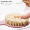 Long Handle Bath Brush Soft Hair Bath Brush with Massage Back Brush(Pink)