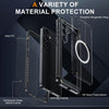 For Samsung Galaxy S25 5G Tempered Glass MagSafe Phone Case(Black)