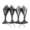 Motorcycle Modified Rear View Mirror Set with Light for Kawasaki (Carbon Fiber Black)