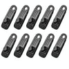 10pcs /Set Outdoor Camping Canopy Windproof Clip Tent Additional Pull Point Plastic Clip Rainproof Tarp Fixing Clip, Color: B Clip + Flat Buckle