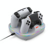 For PS5 Controller Dual Charger Charging Stand Docking Station With RGB Ambient Light(White)