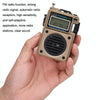 HanRongda HRD-701 Portable Full Band Radio Subwoofer Bluetooth TF Card Digital Display Radio(Khaki)
