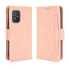 For Asus Zenfone 8 ZS590KS Skin Feel Calf Pattern Horizontal Flip Leather Case with Holder & Card Slots & Photo Frame(Pink)