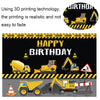 1.2m x 0.8m Construction Vehicle Series Happy Birthday Photography Background Cloth(11604130)