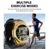 WS-18 1.43 inch IP67 Sport Smart Watch, Support Bluetooth Call / Sleep / Blood Oxygen / Heart Rate / Blood Pressure Health Monitor(Gold+Black)