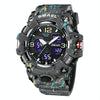 SMAEL 8008 Outdoor Waterproof Camouflage Sports Electronic Watch Luminous Multi-function Waist Watch(Camouflage Gray)
